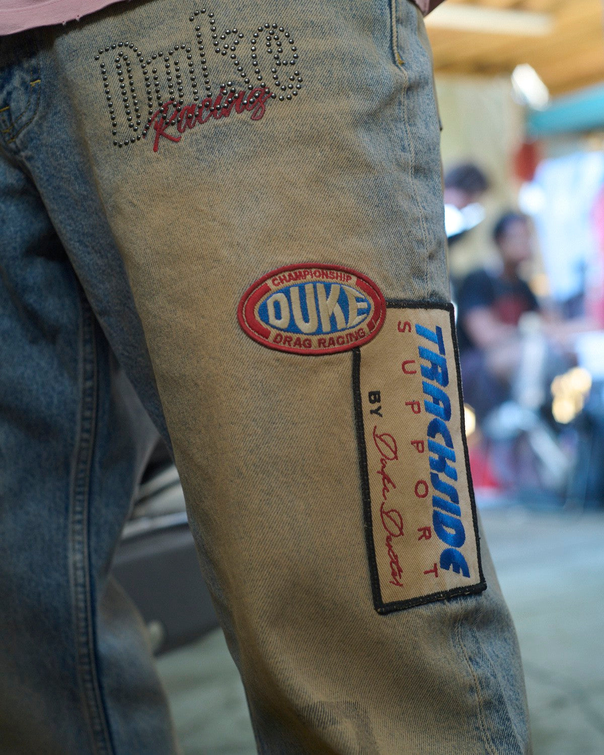 DR4 Trackside Washed Denim Blue Jeans
