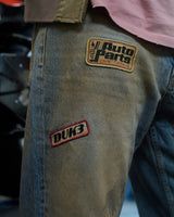 DR4 Trackside Washed Denim Blue Jeans