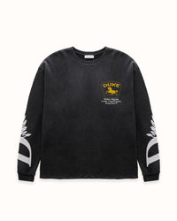 DR Sponsors Washed Black Waffle Top