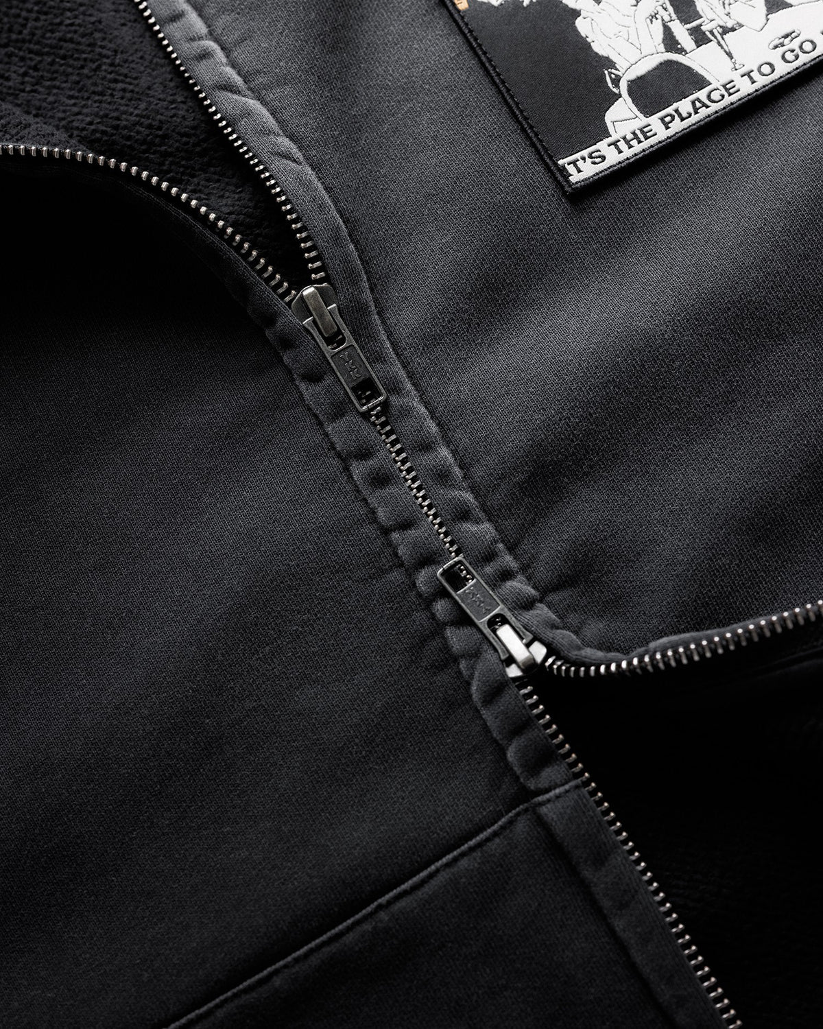 MC Washed Black Zip Hoodie