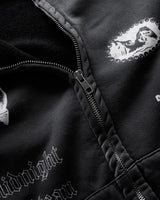 MC Sketch Washed Black Zip Hoodie