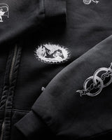 MC Sketch Washed Black Zip Hoodie