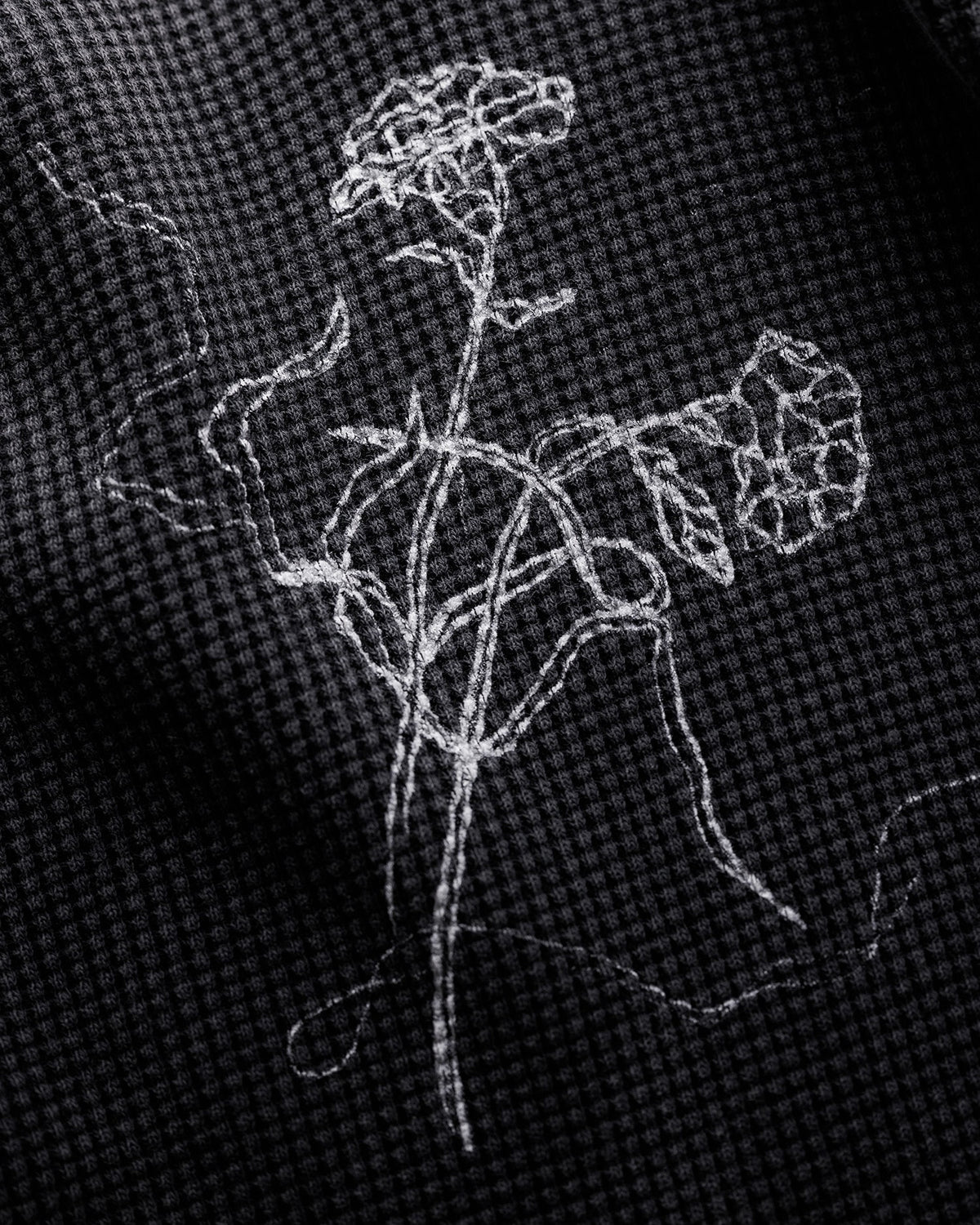MC Sketch Washed Grey Waffle Top