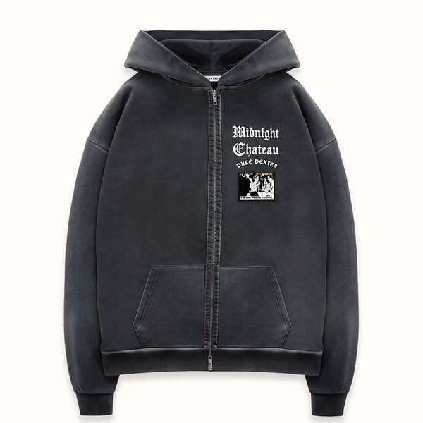 MC Washed Black Zip Hoodie
