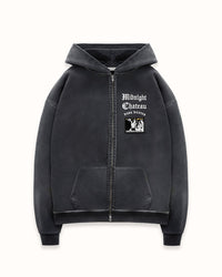 MC Washed Black Zip Hoodie
