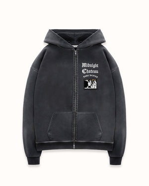 MC Washed Black Zip Hoodie