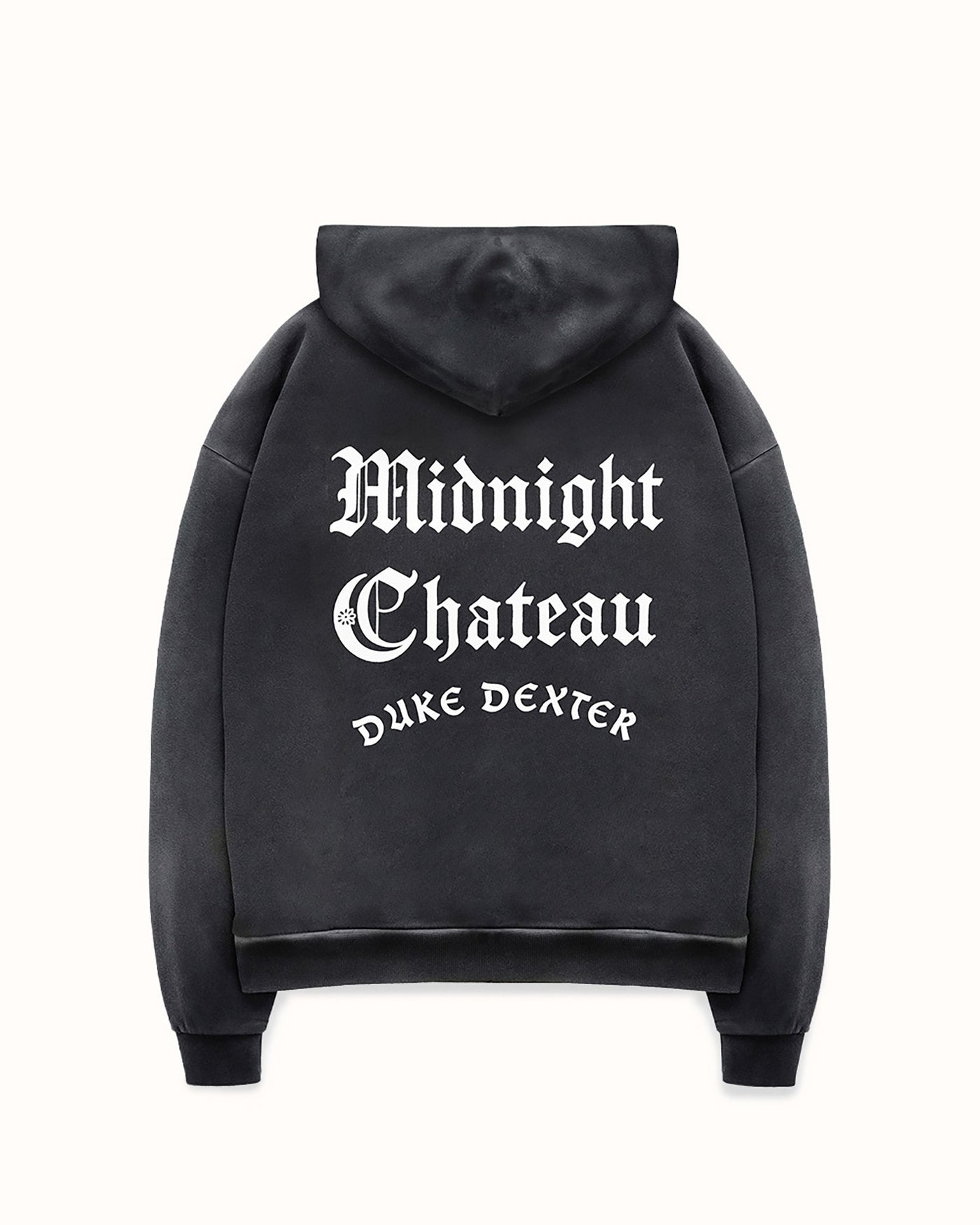 MC Washed Black Zip Hoodie | DUKE + DEXTER