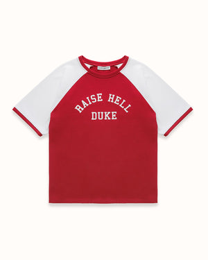 MC Raise Hell Cherry Red + Vintage White College T-Shirt