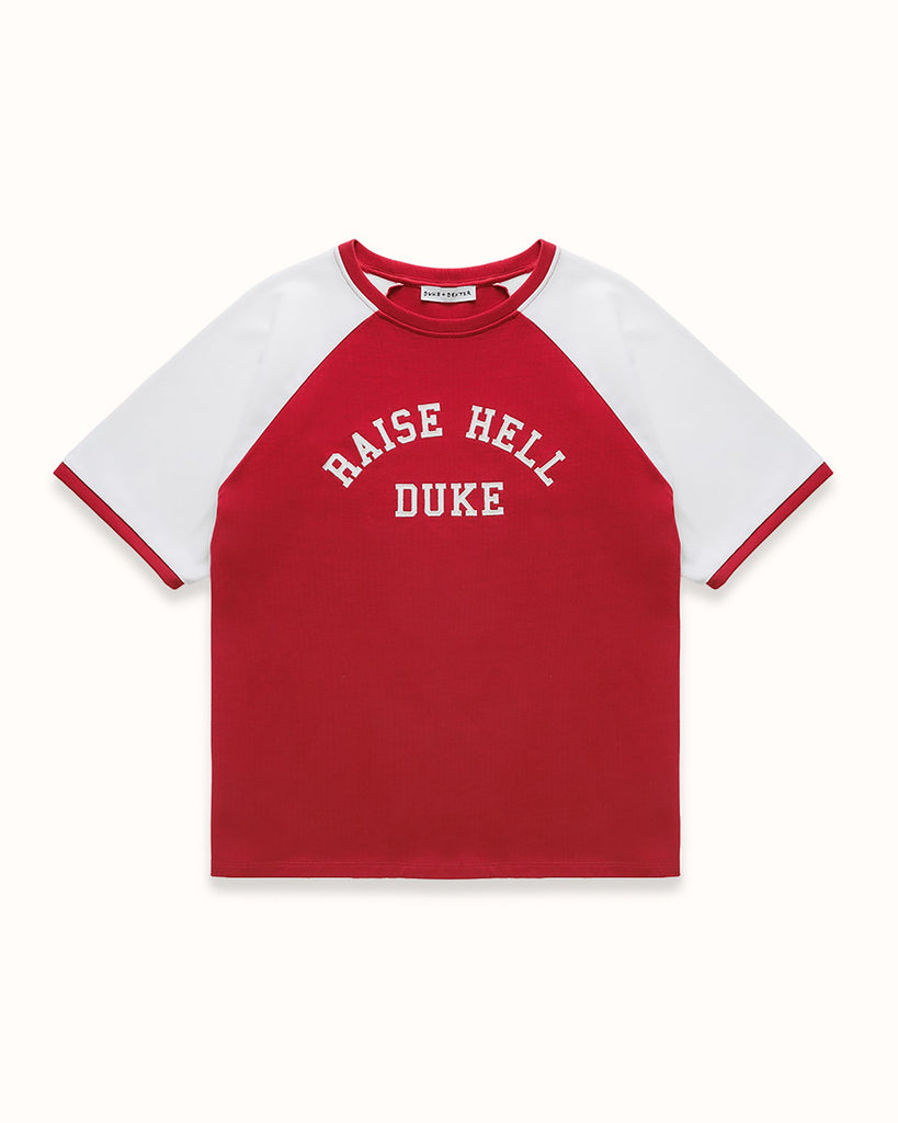 MC Raise Hell Cherry Red + Vintage White College T Shirt