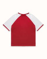 MC Raise Hell Cherry Red + Vintage White College T-Shirt
