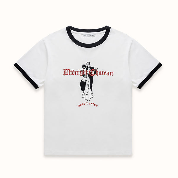MC Dancers Vintage White + Black Ringer T-Shirt