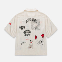NY Sketch Vintage White + Red + Black Shirt
