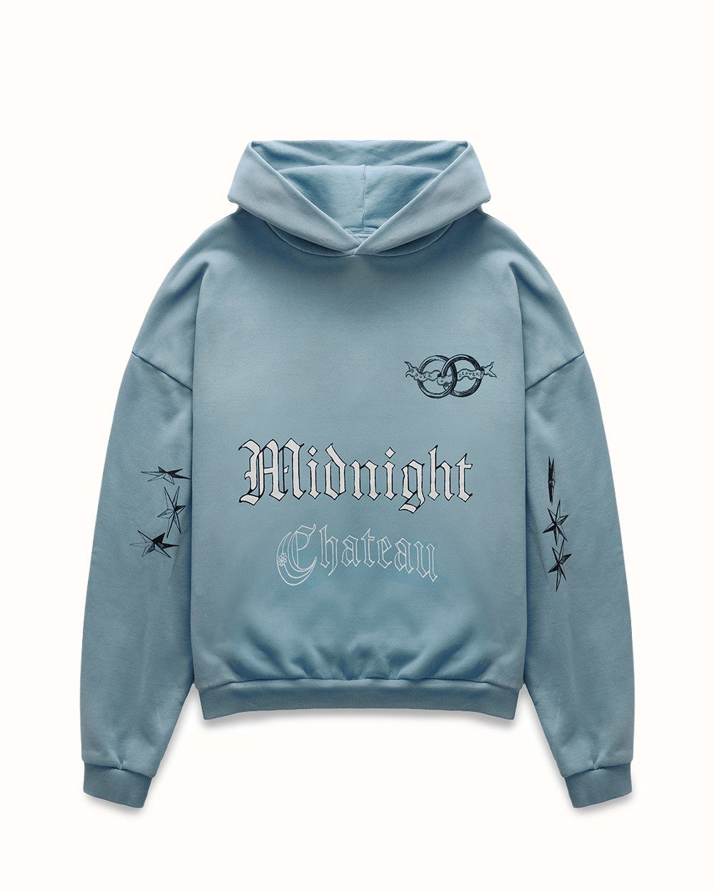 MC Sun Faded Blue Hoodie