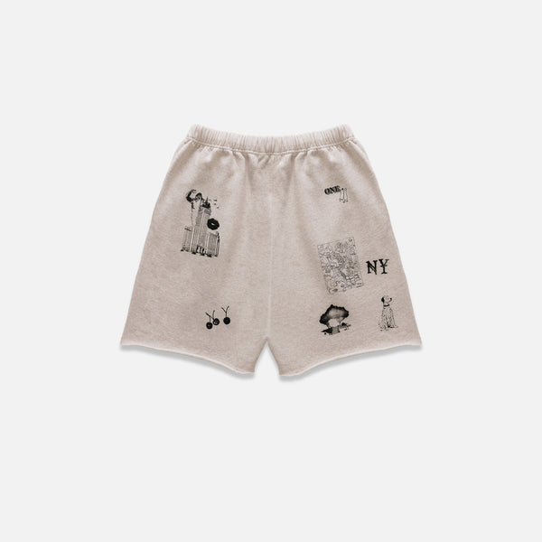 NY Sketch Oat Marl Short