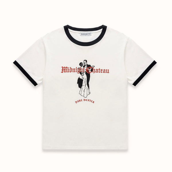 MC Dancers Vintage White + Black Ringer T-Shirt