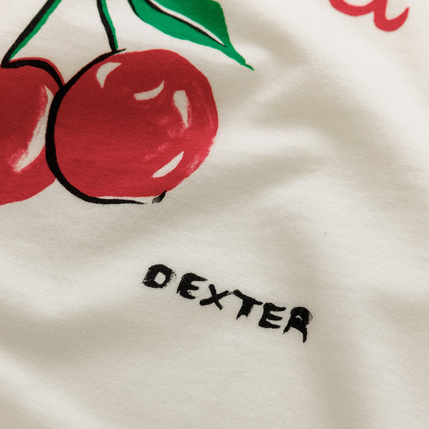 Mon Chéri Cherry Vintage White T-Shirt | DUKE + DEXTER