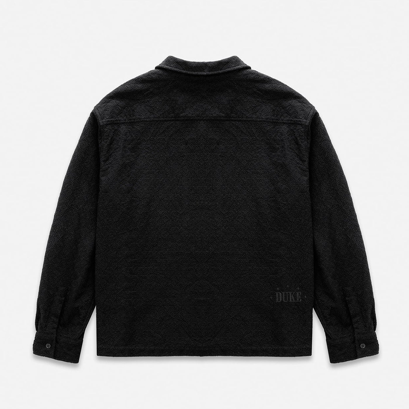 Duke Black Crochet Shirt | DUKE + DEXTER