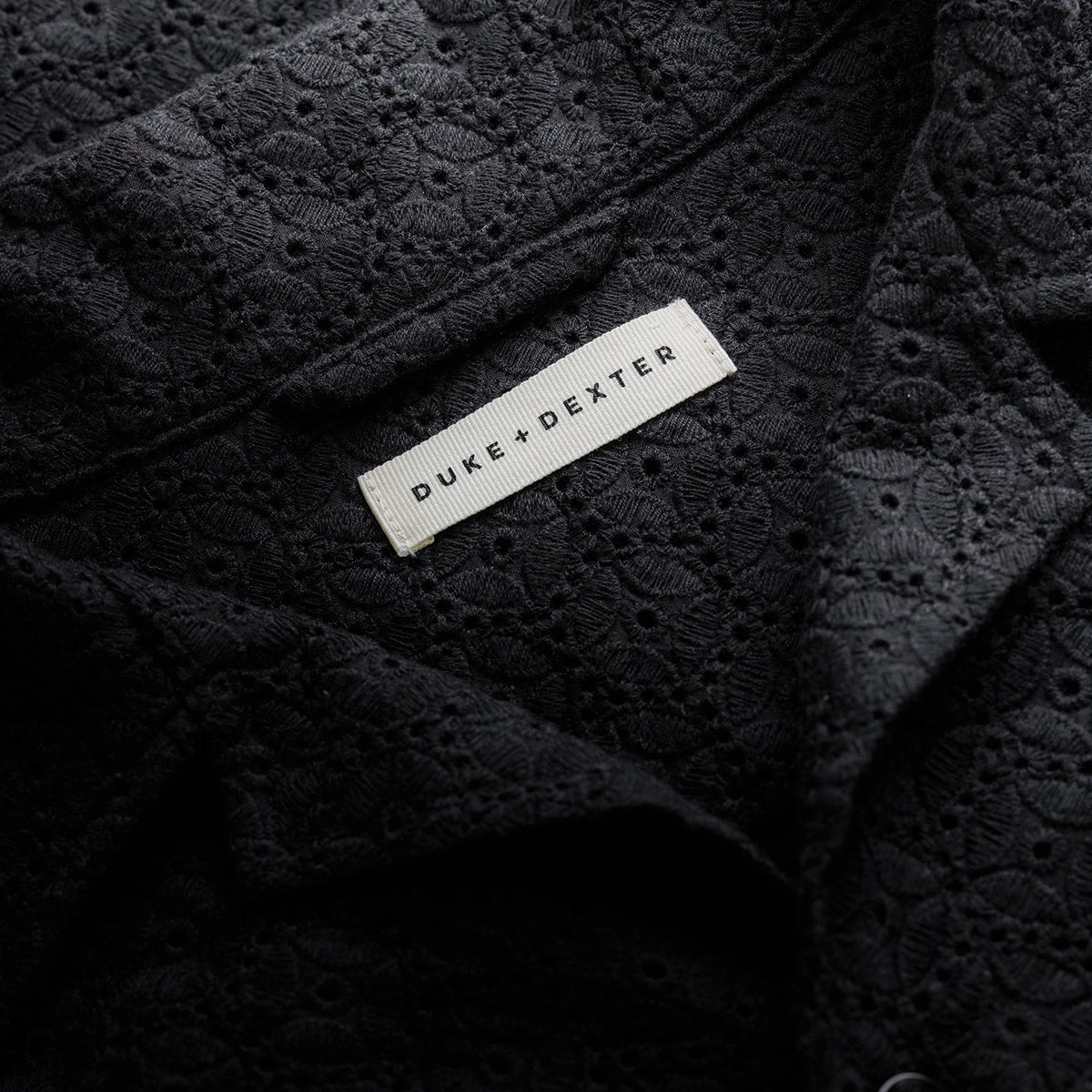 Duke Black Crochet Shirt