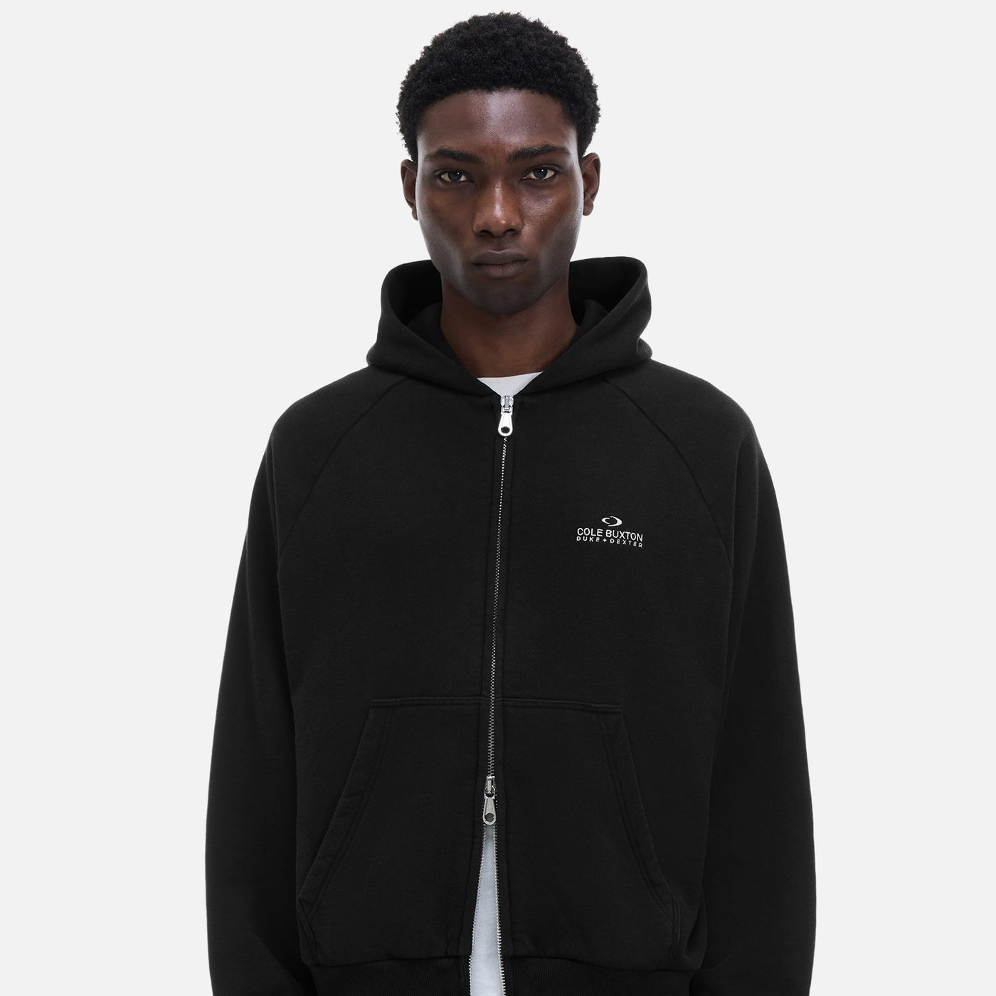 CB Emblem Zip Hoodie | DUKE + DEXTER
