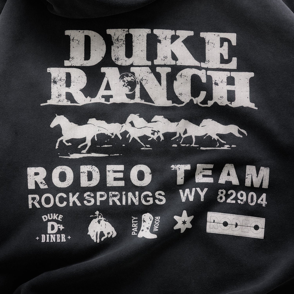 Duke Rodeo Team Vintage Black Zip Hoodie