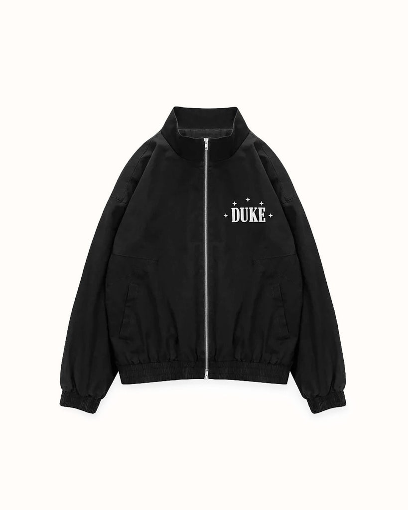 Duke Plus Black Track Jacket | DUKE + DEXTER