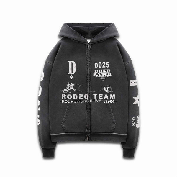 Duke Rodeo Team Vintage Black Zip Hoodie