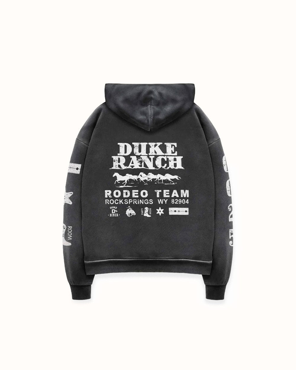 Duke Rodeo Team Vintage Black Zip Hoodie