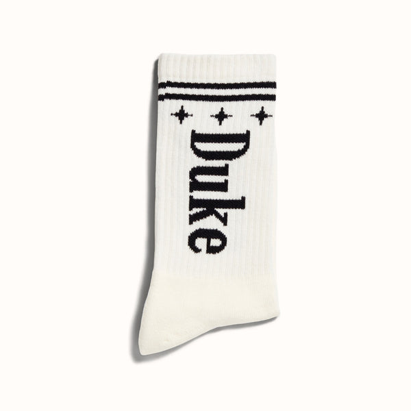 Duke White + Black Sock