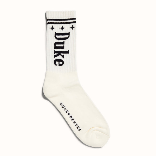 Duke White + Black Sock