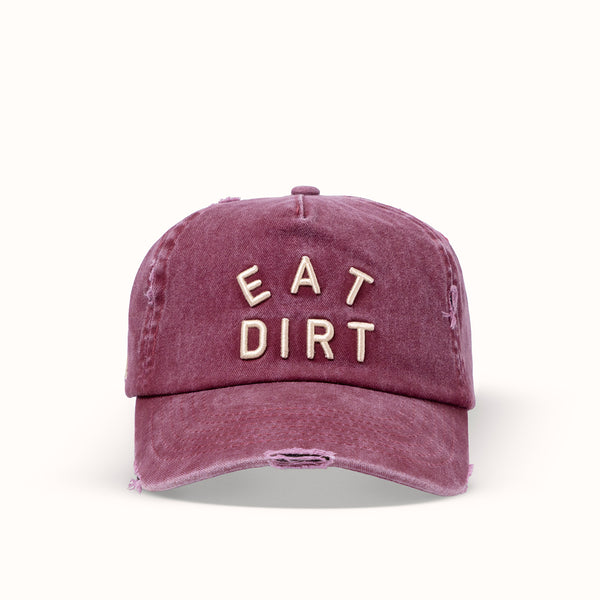 Eat Dirt Washed Red Cap