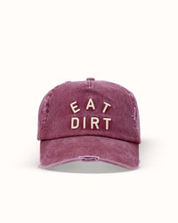 Eat Dirt Washed Red Cap