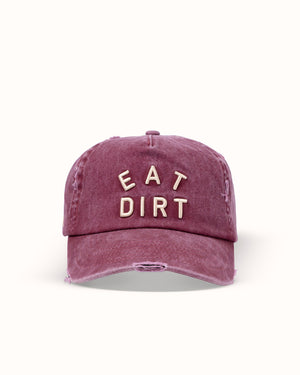 Eat Dirt Washed Red Cap