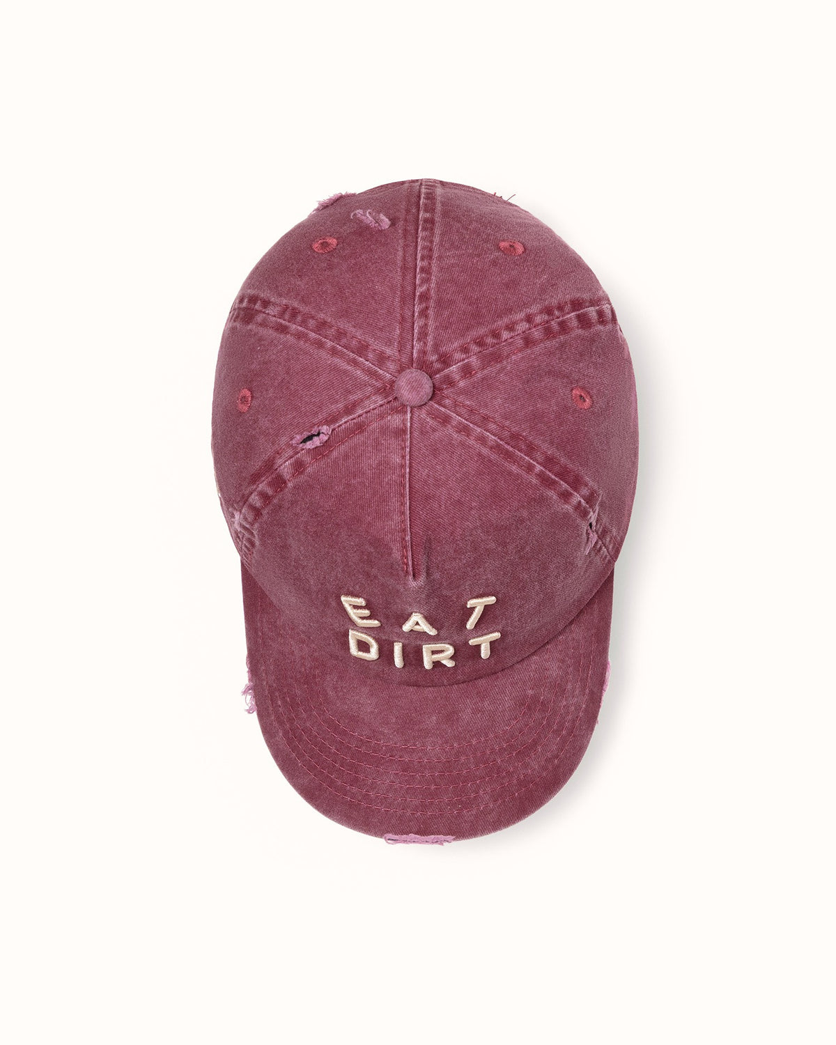 Eat Dirt Washed Red Cap