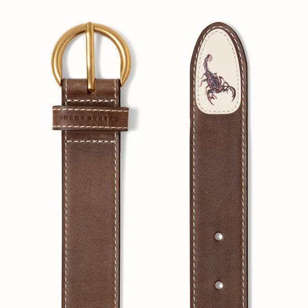 Ellis Chestnut Scorpion Belt