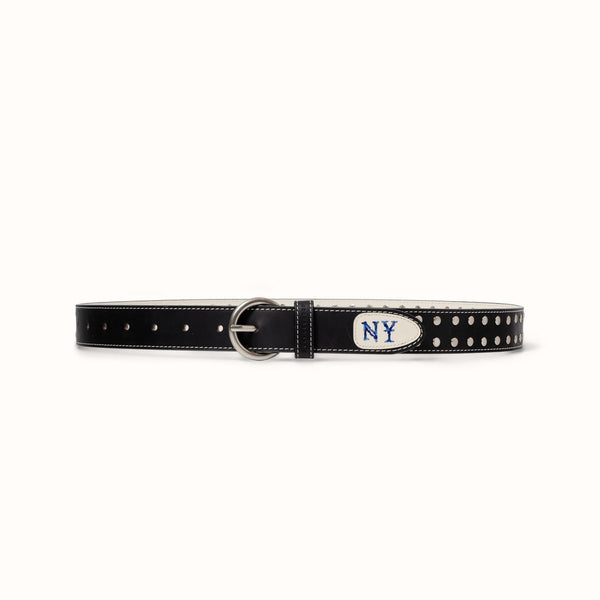 Ellis Silver Studded NY Belt