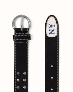 Ellis Silver Studded NY Belt