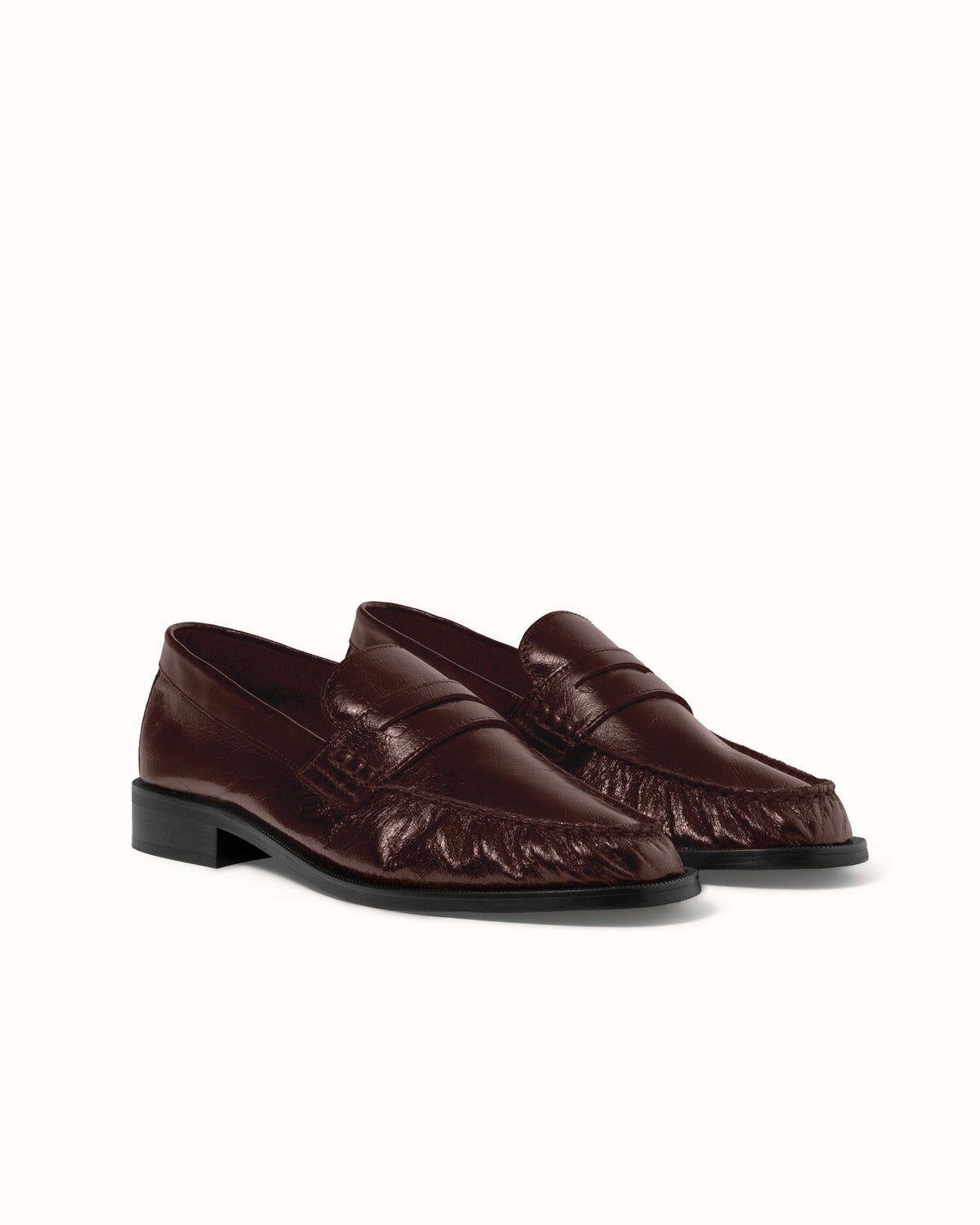 Ezra Chestnut Ruched Loafer - Women's