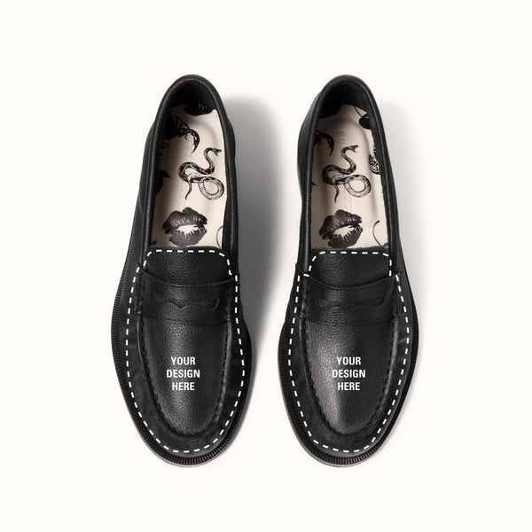 Ezra Hand-Painted Ruched Loafer - Women's