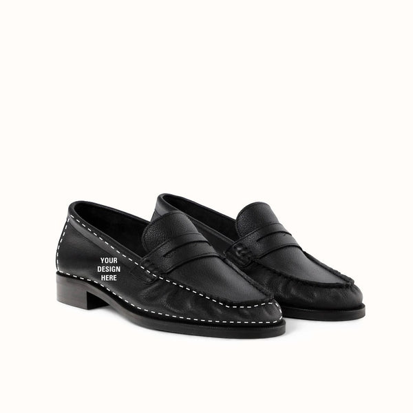 Ezra Hand-Painted Ruched Loafer - Women's