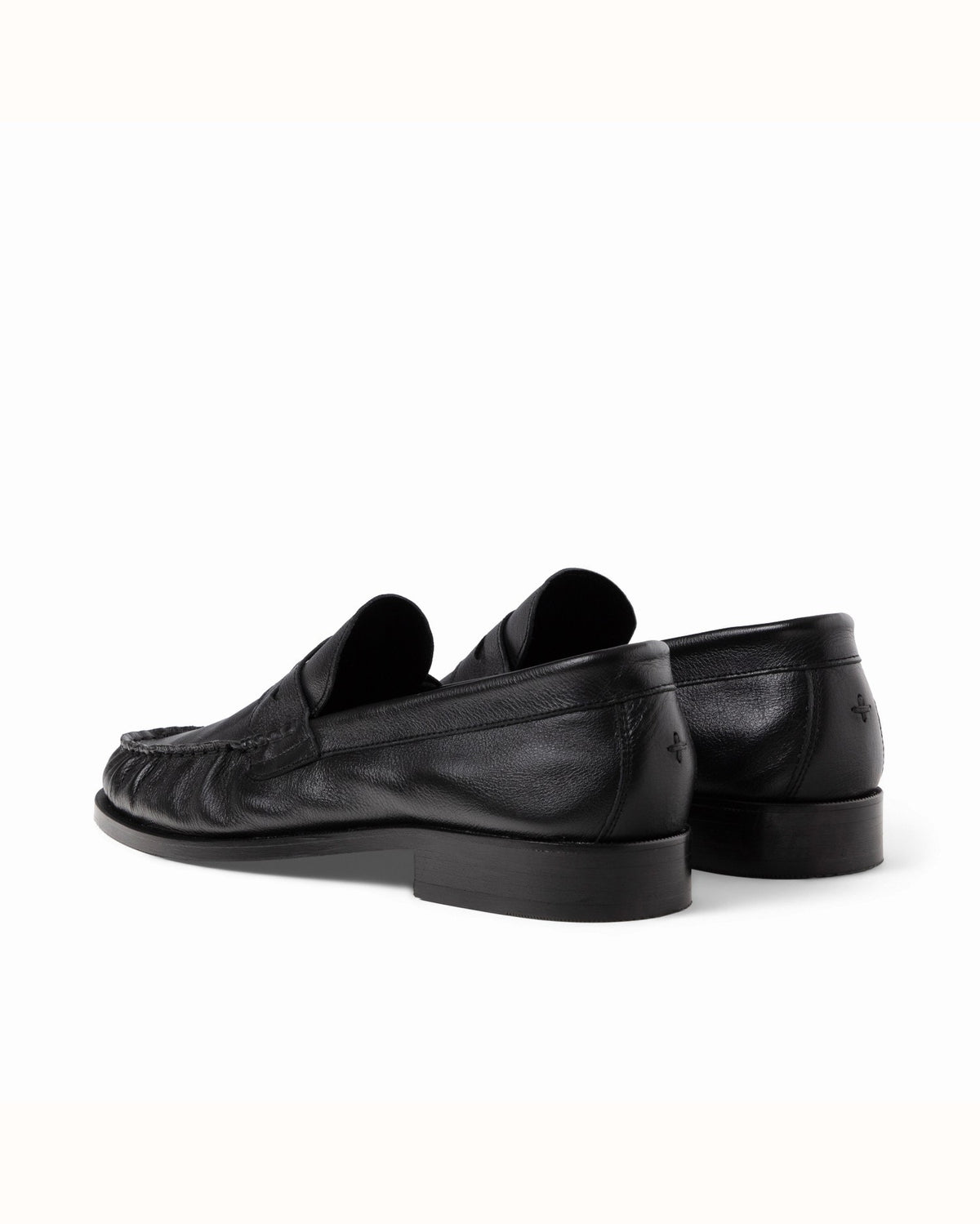 Ezra Black Tumbled Ruched Loafer - Men's