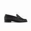 Ezra Black Tumbled Ruched Loafer - Women's