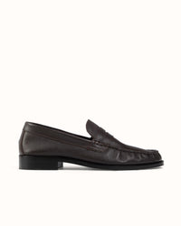Ezra Brown Pebble Ruched Loafer - Men's