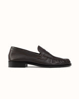 Ezra Brown Pebble Ruched Loafer - Men's