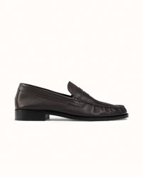 Ezra Brown Pebble Ruched Loafer - Men's