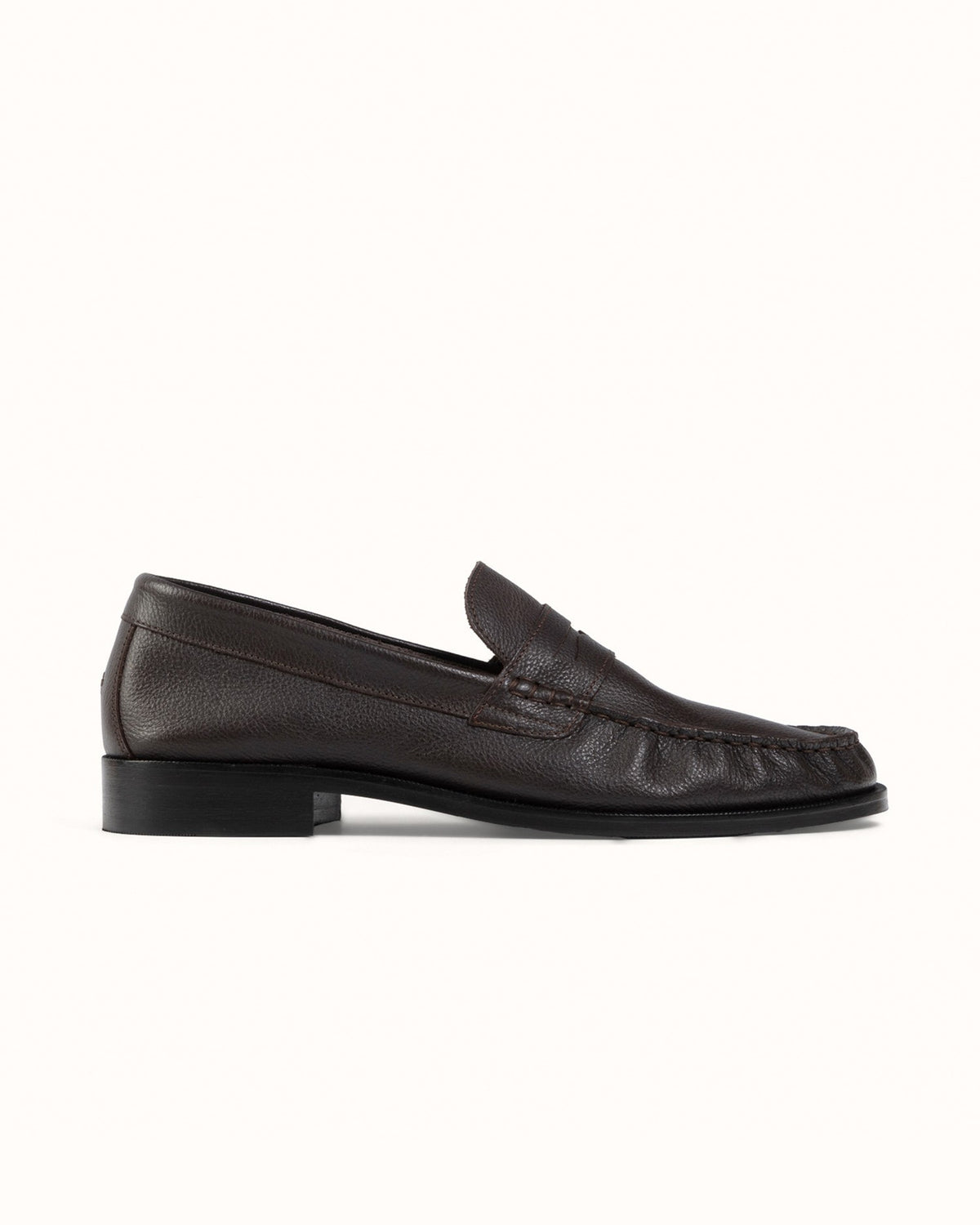 Ezra Brown Pebble Ruched Loafer - Men's