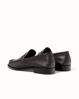 Ezra Brown Pebble Ruched Loafer - Men's