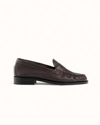 Ezra Brown Pebble Ruched Loafer - Women's