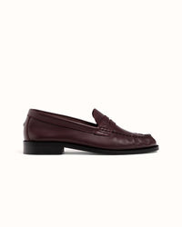 Ezra Burgundy Ruched Loafer - Women's