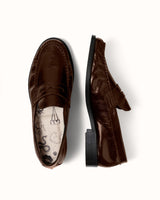Ezra Chestnut Ruched Loafer - Men's