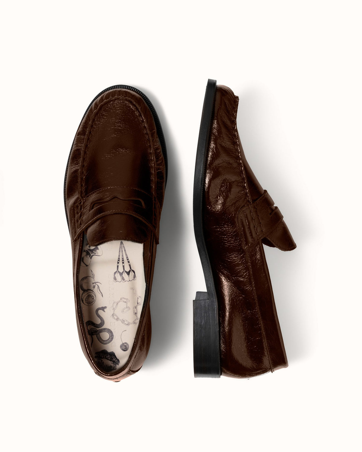 Ezra Chestnut Ruched Loafer - Men's